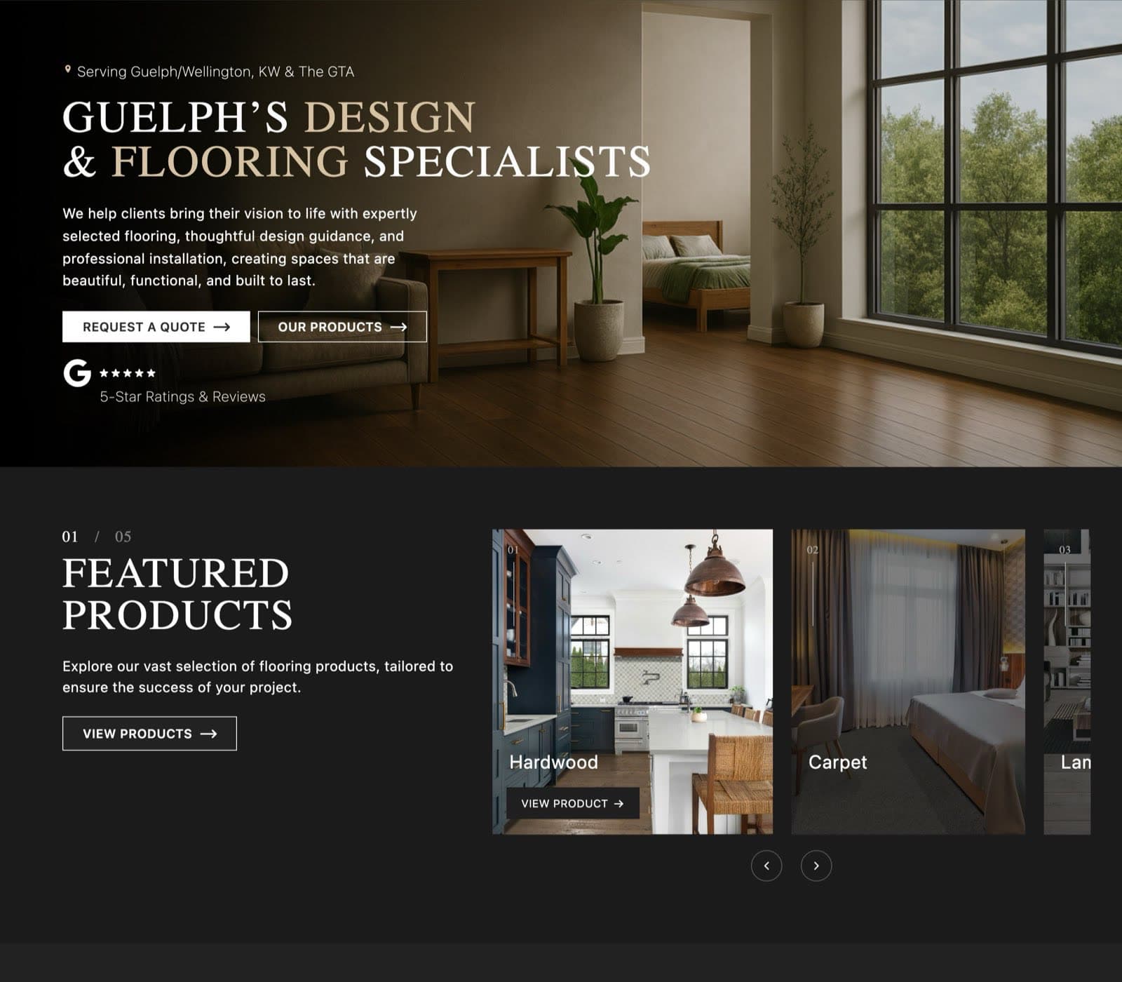 Diamond Flooring, the shipped site