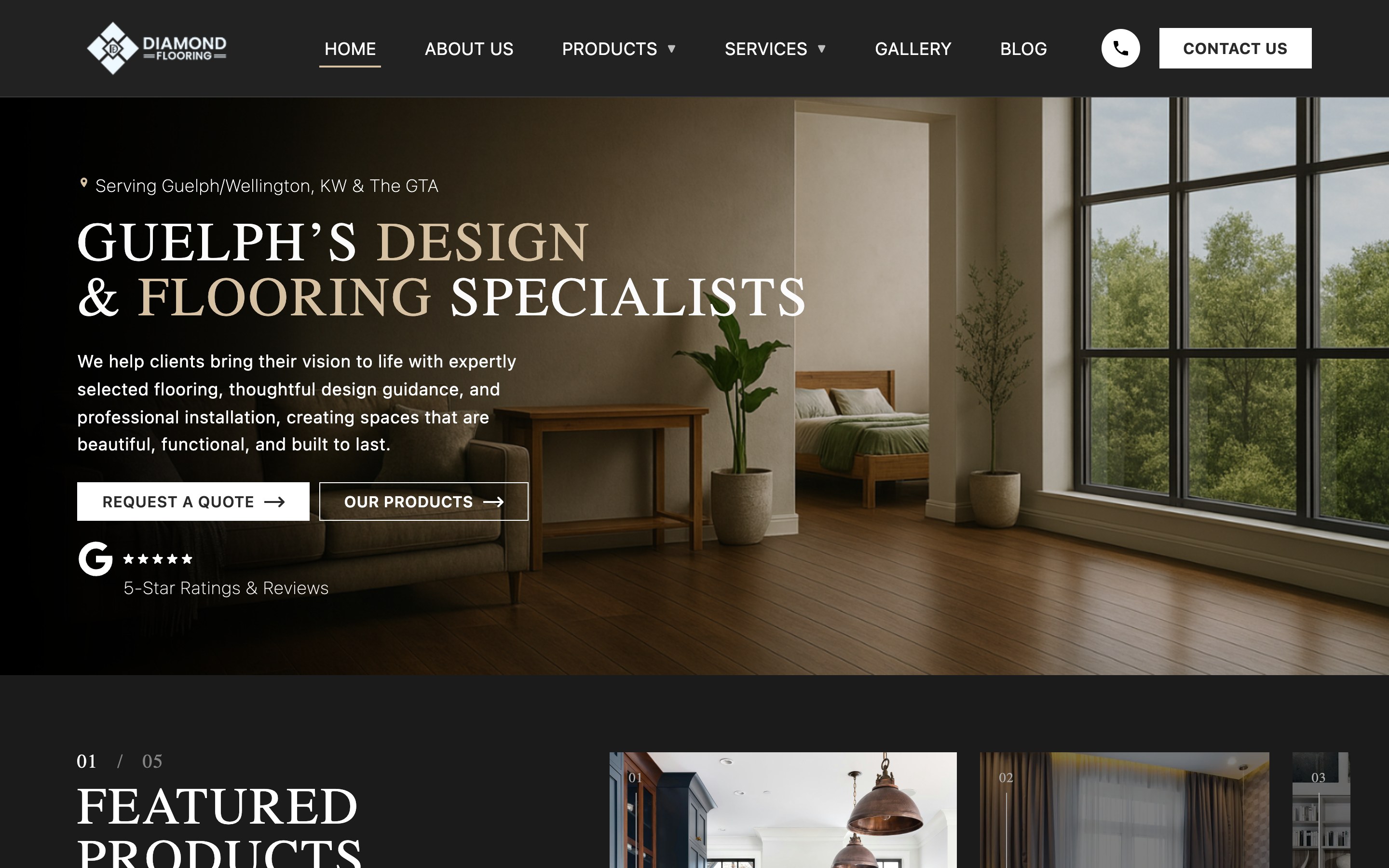 Diamond Flooring website