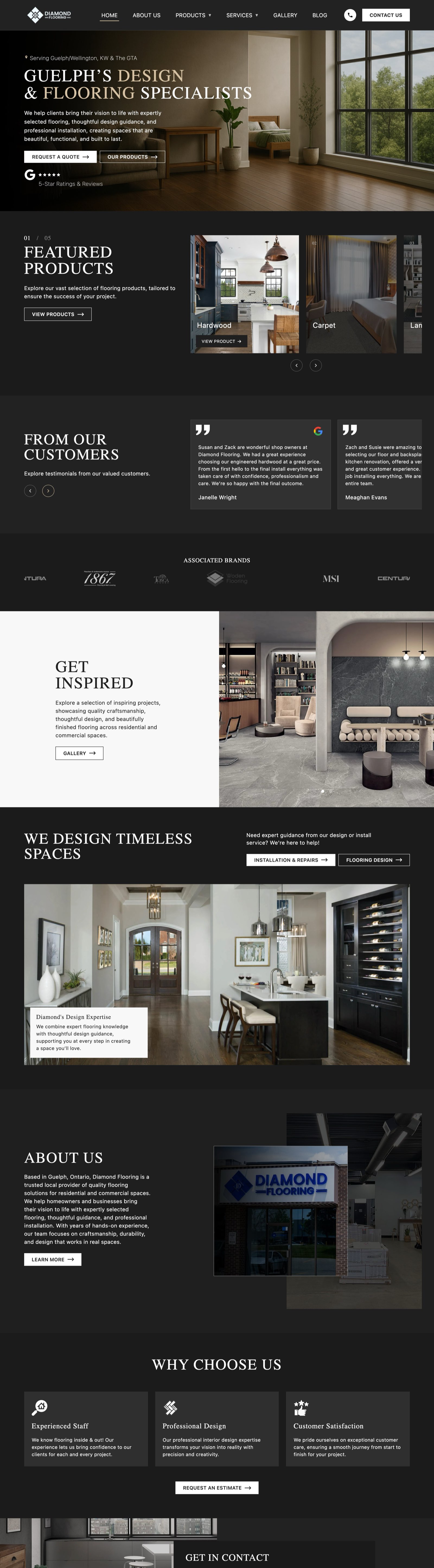 Diamond Flooring, full site
